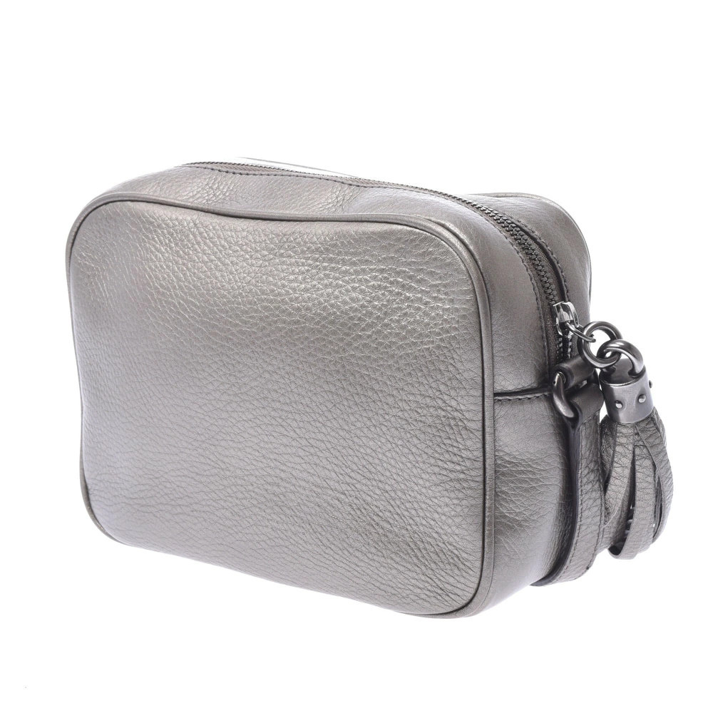 Gucci Calfskin Silver Bag Disco Shoulder Soho
